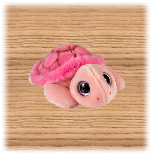 Petjes 20cm Glitter Eyes Pink Turtle