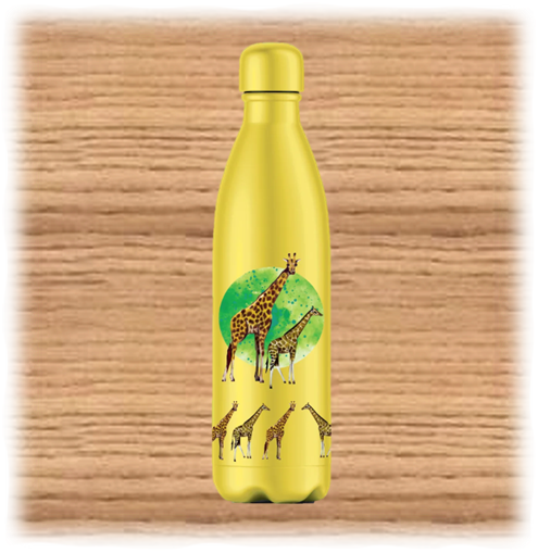 Deluxebase yellow Giraffe Metal Bottle